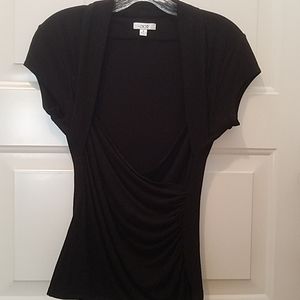 Cache Wrap ruched top w/attached shrug